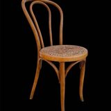 Bistro chair Horgen Glaris in curved wood and caning, Switzerland, circa 1900.