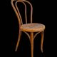 Bistro chair Horgen Glaris in curved wood and caning, Switzerland, circa 1900.