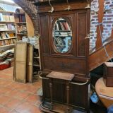 Old oak cloakroom or coat rack