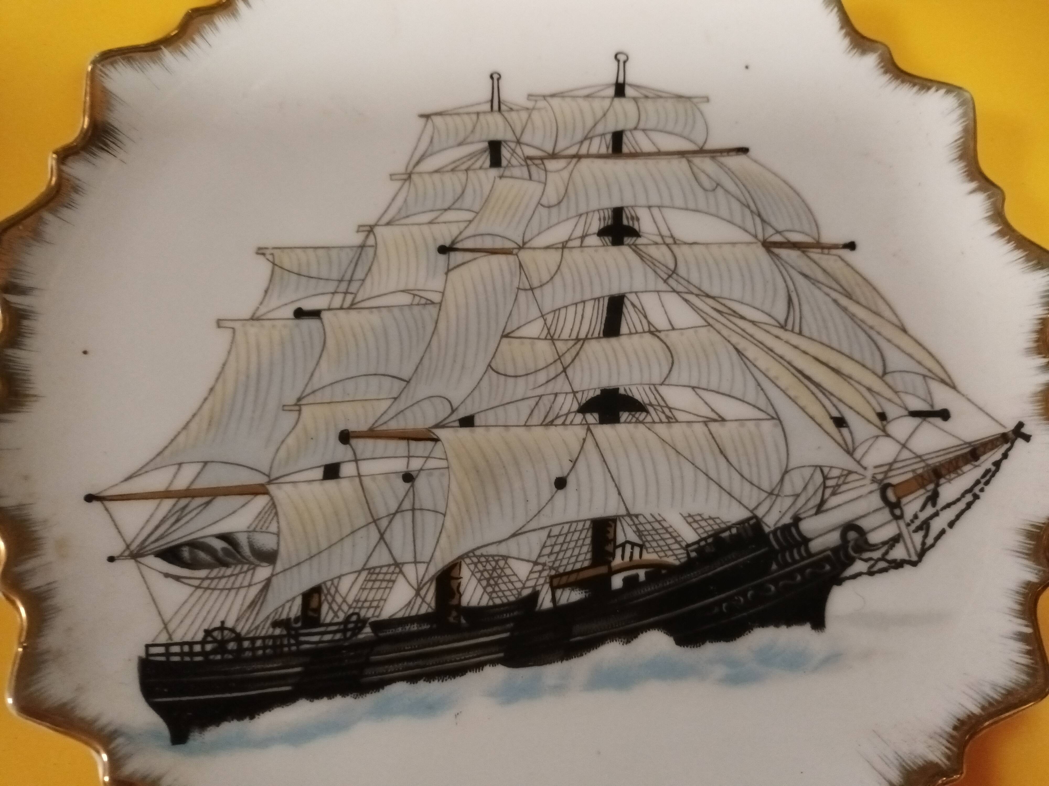 Decorative sailboat plate