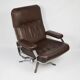 A pair of leather armchairs, 1970s