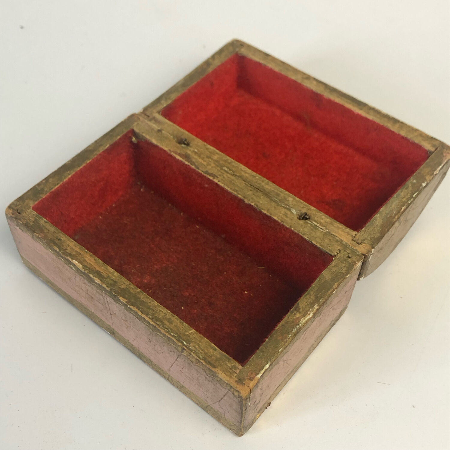 Florentine vintage box, pink and gold