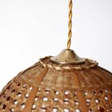 Wicker hanging lamp