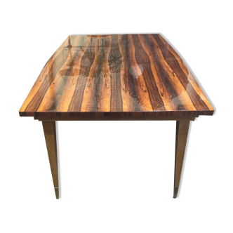 Table en ébène de Macassar laquée vers 1950