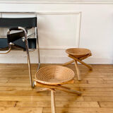 Pair of ethnic rattan stools