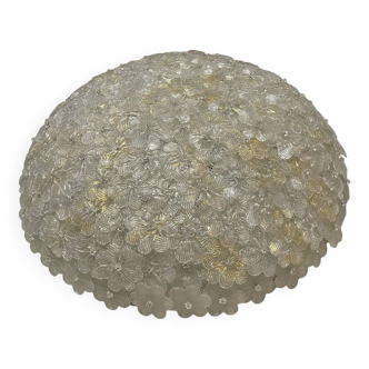 Extra Large Murano Glass Flower Flushmount by Archimede Seguso, 1960s