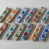 Set of 12 terracotta knife holders