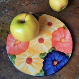 Assiette plate à fleurs colorées