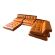 Mah Jongde Roche Bobois vintage leather lounge