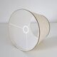 Recycled vintage lamp — ceramic art deco ball base and linen shade