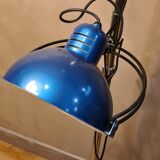 Lampadaire réglable en métal bleu