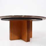 Heinz Lilienthal fossil stone coffee table with certificate