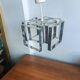 Lampe Cube Métal Chromé Vintage 70s - Style Sciolari / Rega