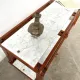 Italian modernist shelf in teak and Carrara marble, 1950s