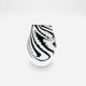Murano Vase - Sommerso with Stripes - Black & White - 1990