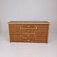 Italian Bamboo and Rattan Chest of Drawers or Credenza, 1980s