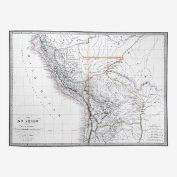 Carte ancienne du Pérou - 1842