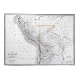 Old map of Peru - 1842