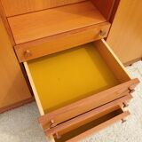 Scandinavian dressing cabinet with round mirror