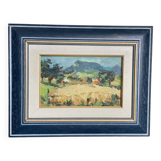 Painting by Aimé Debono, Landscape of Provence, Sainte Victoire mountain