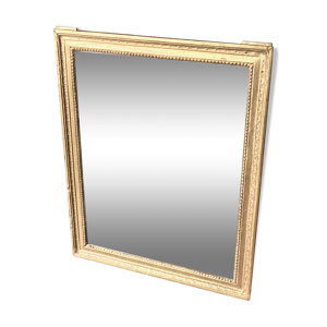 Miroir doré ancien rectangulaire - perles