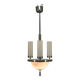 Art Deco Tubular Nickel Plated Chandelier, 1920s, Restored
