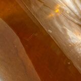 Large amber glass apothecary bottle with spout