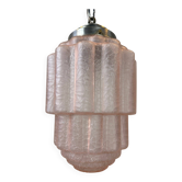 Gratte-ciel Art Déco – Verre craquelé rose