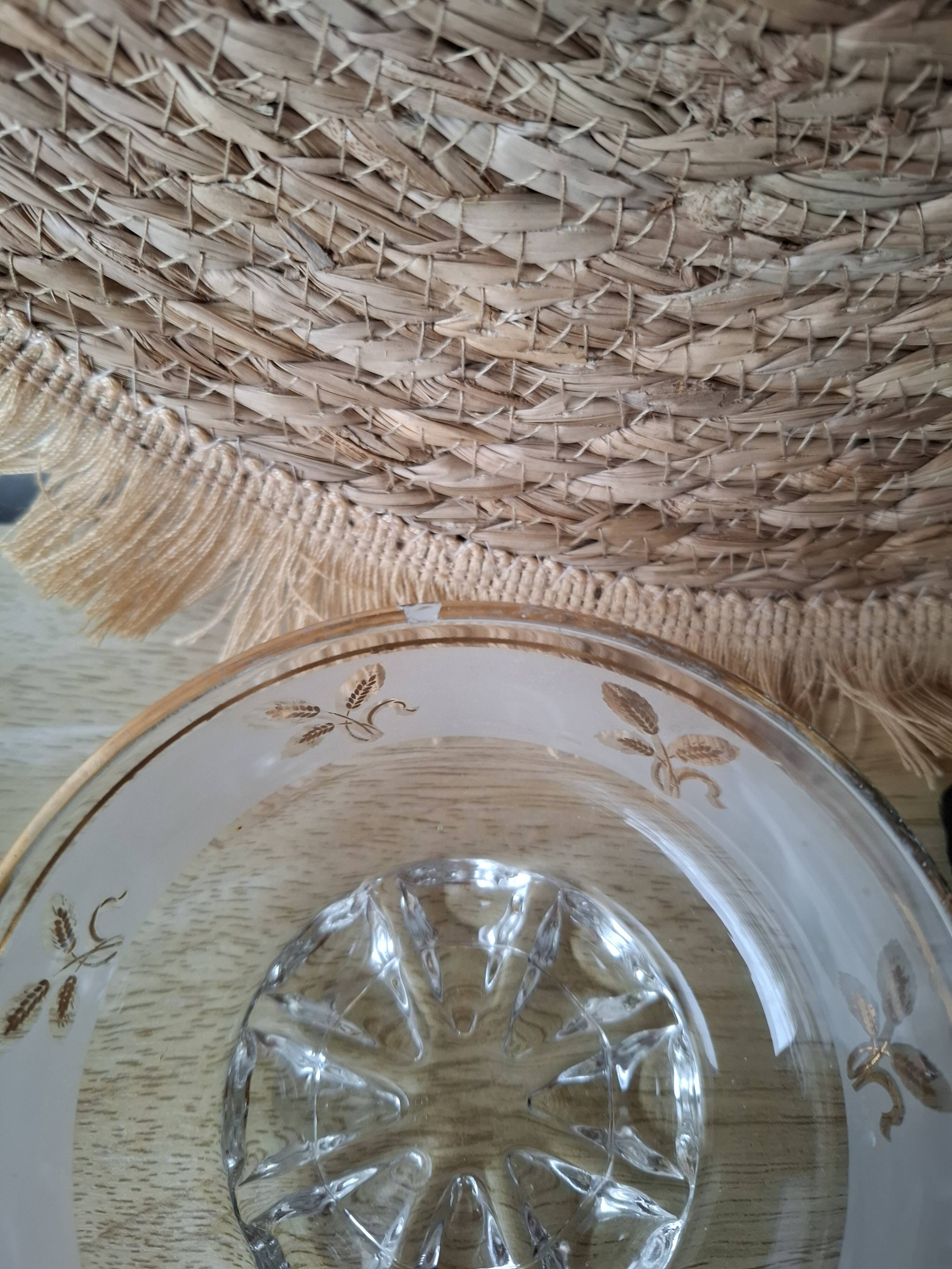 Vintage dessert service in cut glass