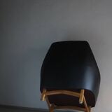 IB Kofod-Larsen leather oak easy chair | OPE Sweden | 1960s