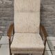 Vintage Scandinavian reclining armchair in curved wood – 1960s/70s