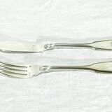Christofle – 12-piece solid silver fish cutlery set, Vendôme model