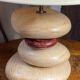Pebble table lamp, adjustable shade, François Chatain