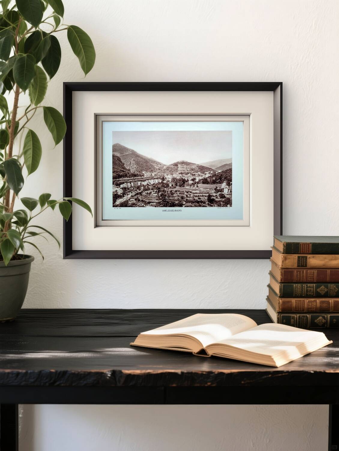 Amélie-les-Bains, vintage, photo print from 1935.