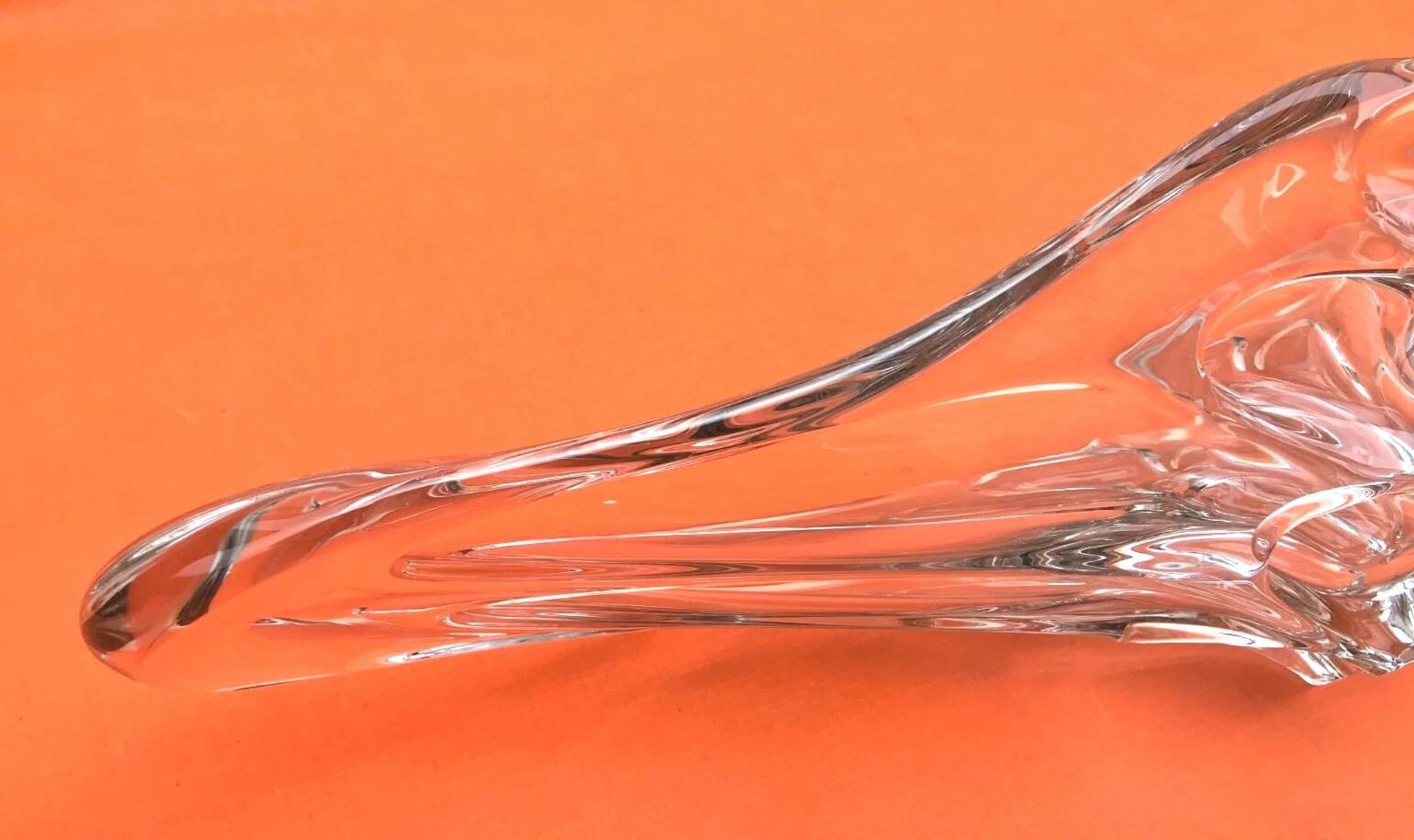 1970s Fruit bowl / Centrepiece transparent glass