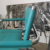 Pair of cantilever in leather and chrome 1970