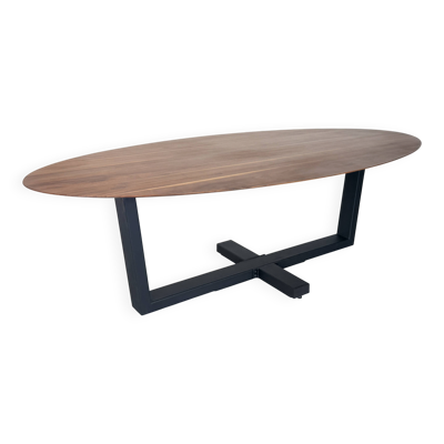 Table à manger ovale en noyer massif 260x120 - Bert Plantagie