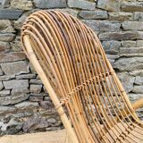 Pair of rattan rocking chairs by Rohe Noordwolde