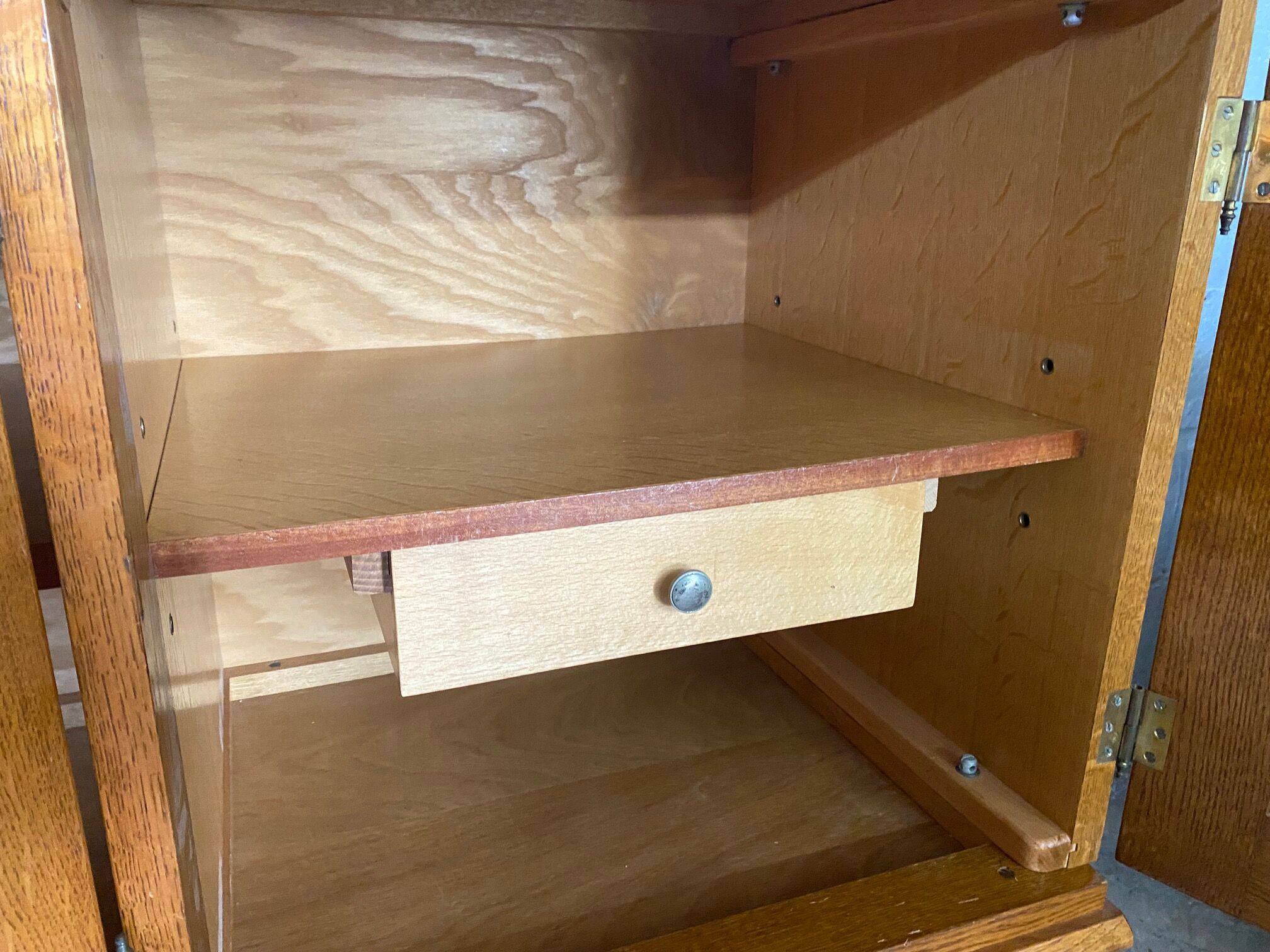 Scandinavian type oak and oak veneer cabinet nf 1950