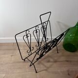 Black steel magazine holder