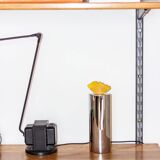 Chrome-plated metal bud vase, 1980s