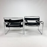 Set of 2 Wassily B3 Chairs by Marcel Breuer, 1980s