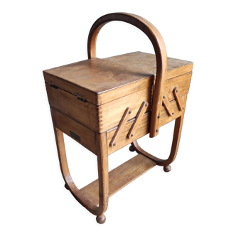 Sewing box worker wood Torck vintage art deco style