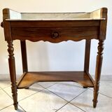 White marble vanity unit