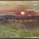 Hsp impressionist sunset landscape painting