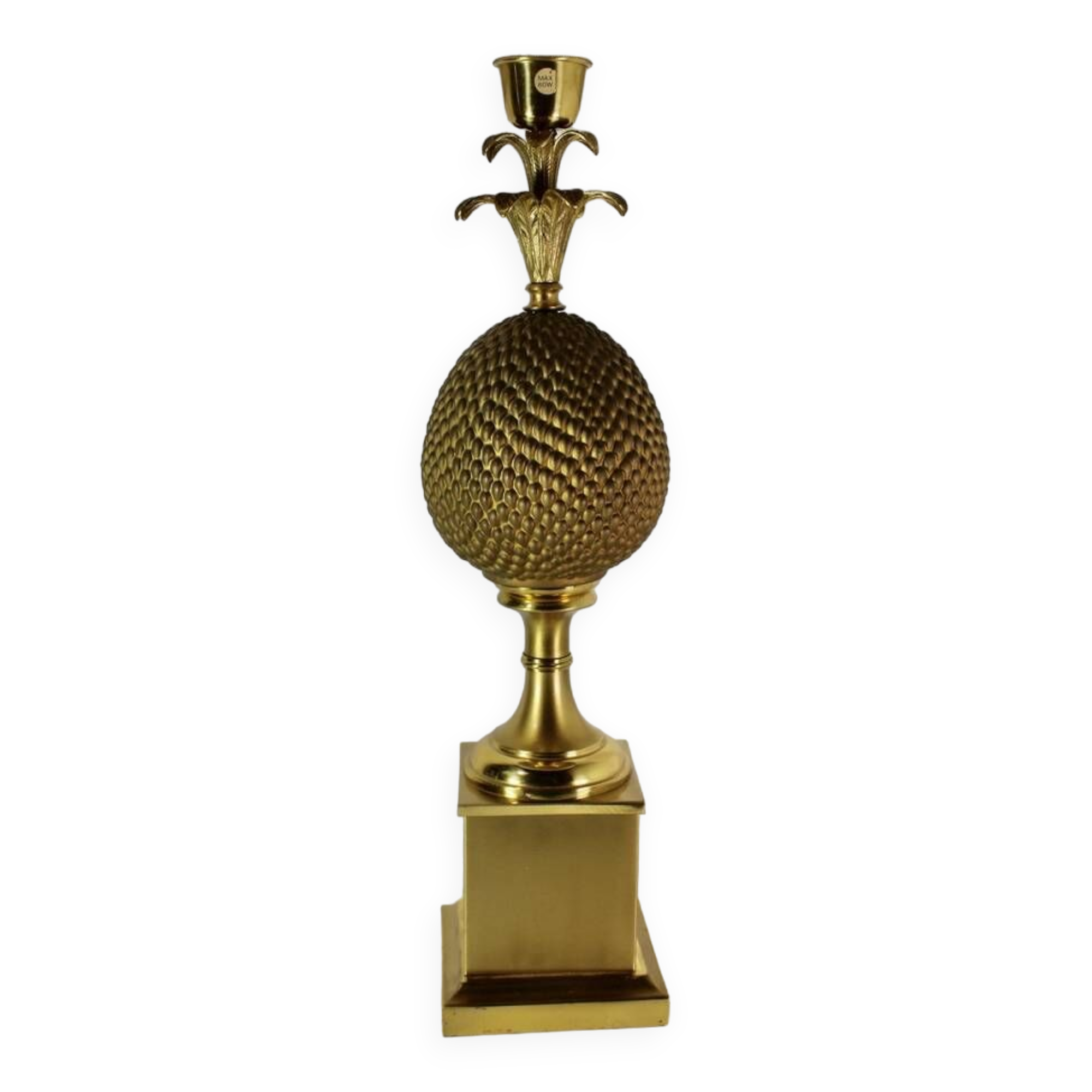 Brass Pineapple Lamp 1970 vintage France