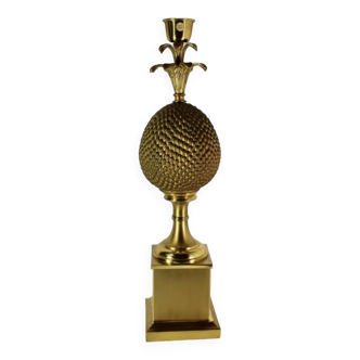 Brass Pineapple Lamp 1970 vintage France