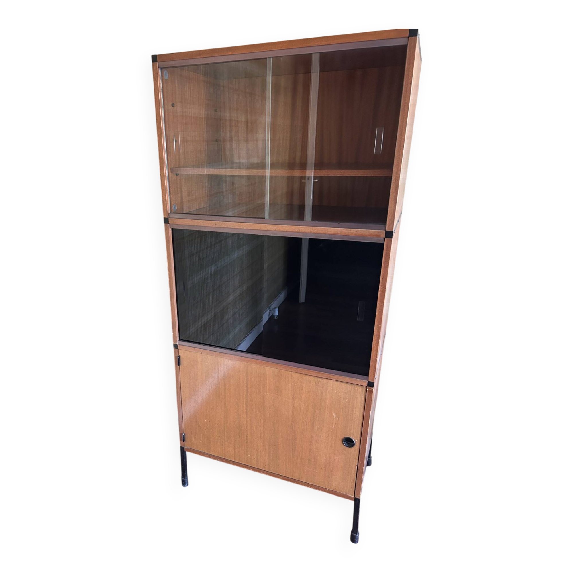 Bibliothèque vitrée modulable