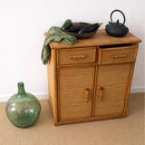 Small rattan and wicker buffet