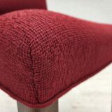 1960s, set of 6 pcs Danish dining chairs by Slagelse Møbelværk, wool.